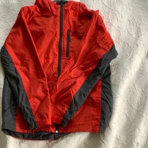 Red and Black Windbreaker Jacket